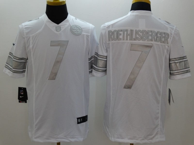 Men's Pittsburgh Steelers Ben Roethlisberger #7 White Jersey